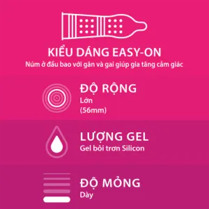 Bao Cao Su Durex Pleasuremax Hộp 3 Cái