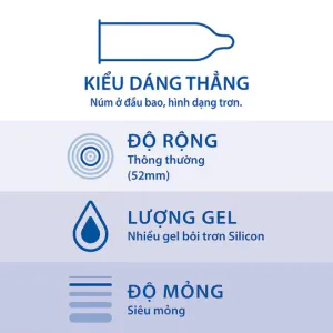 Bao Cao Su Durex Invisible Extra Thin, Extra Lubricated Hộp 10 Cái