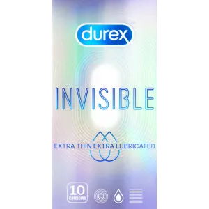 Bao Cao Su Durex Invisible Extra Thin, Extra Lubricated Hộp 10 Cái