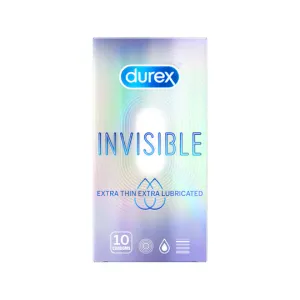 Bao Cao Su Durex Invisible Extra Thin, Extra Lubricated Hộp 10 Cái