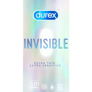 Bao Cao Su Durex Invisible Extra Thin Extra Sensitive Hộp 10 Cái